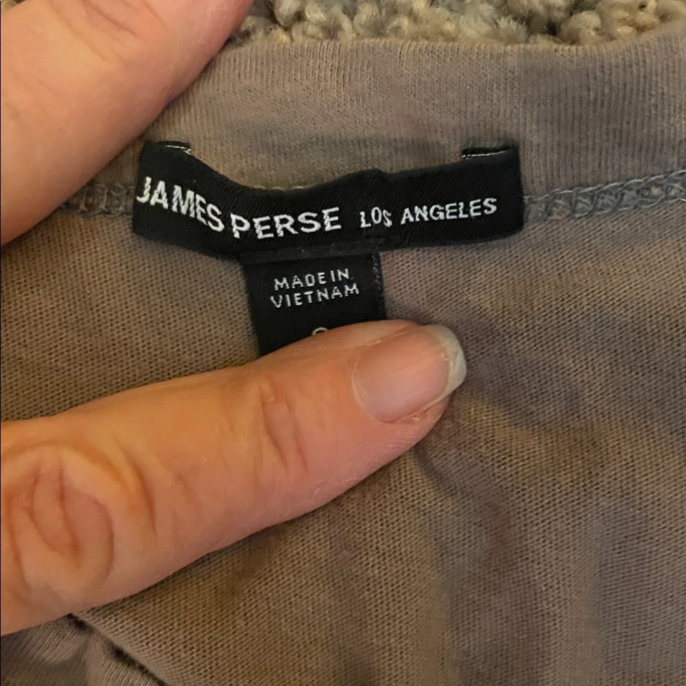 James Perse Casual Tan Short Sleeve Tee - Picture 2 of 3